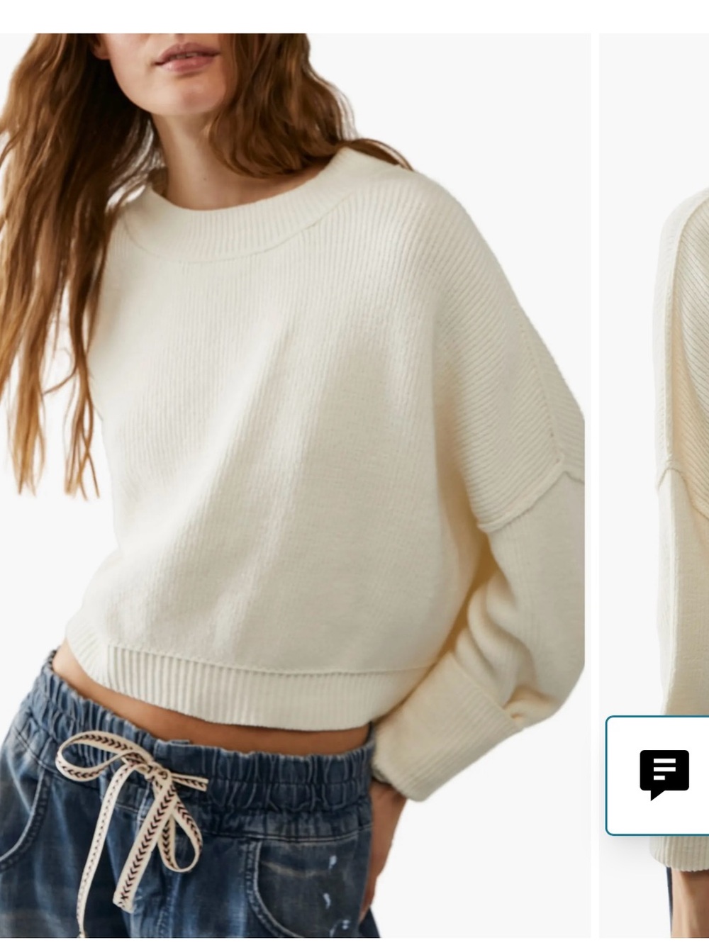 Free People Easy Street Crop Pullover